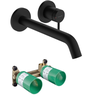Vòi lavabo âm tường màu đen nhập khẩu Đức  Hansgrohe Tecturis | 73351670+13622180