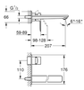 Vòi Lavabo âm tường Grohe Lineare | 23444001+23571000