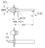 Vòi lavabo âm tường Grohe Eurocube| 23447000 + 23200000