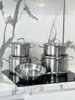 Bộ nồi Fissler Profi set 5 món vung kính kèm chảo Fissler Profi tổ ong size 28cm Made in Germany | 084-379-05-000/0