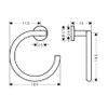 Giá treo khăn đa năng nhập khẩu Đức Hansgrohe Logis Anneau Chrome | 41724000