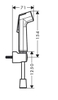 Vòi xịt nhà về sinh hansgrohe Bidette | 29234000