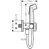 Vòi xịt vệ sinh nhập khẩu Đức Hansgrohe Bidette với EcoSmart, màu đen mờ | 29230670
