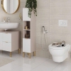 Vòi xịt vệ sinh nhập khẩu Đức Hansgrohe Bidette với EcoSmart, màu đen mờ | 29230670