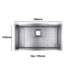 Chậu rửa bát một hố hạt sần nội địa Nhật Shigeru | LE JSM-K 2F FS (1 thanh trượt)