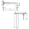 Vòi Lavabo âm tường nhập khẩu Đức Hansgrohe Axor Citterio E 250 | 36114000+13623180