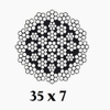 Cáp thép chống xoắn 35(W) x 7