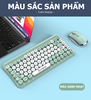 Bộ bàn phím mini 85 phím nút tròn và chuột không dây LANGTU LT700 dùng cho văn phòng