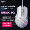 Chuột chuyên game có dây INPHIC PG1 thiết kế công thái học có đèn led RGB 16.8 triệu màu với độ nhạy lên đến 12800DPI