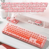 Bàn phím vi tính MOFII LOVE ME kết nối bằng dây cổng USB thiết kế nút tròn độc đáo với màu sắc nữ tính và họa tiết dễ thương