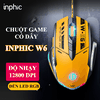 Chuột gaming INPHIC W6 thiết kế kiểu dáng xe đua có đèn led RGB cực đẹp với độ nhạy chuột lên đến 12800DPI