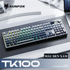Bàn phím không dây XUNFOX TK100 thiết kế fullsize 104 phím giả cơ đèn led 7 màu kết nối BLUETOOTH và USB 2.4G