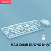 Combo bàn phím và chuột không dây 666 thiết kế hiện đại đa dạng màu sắc kết nối bằng chip USB 2.4GHz