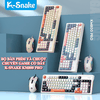 Bộ bàn phím và chuột có dây K-SNAKE KM800 PRO thiết kế mini size 98 phím có đèn led 7 màu kèm theo các nút phối màu hiện đại thời trang