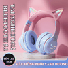 Tai nghe chụp tai BT612 kết nối bằng Bluetooth với thiết kế tai mèo dễ thương có thể gấp gọn tiện lợi kèm theo đèn led RGB