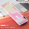 Bàn phím YINDIAO K600 giả cơ nút tròn nhiều màu sắc và có đèn led xuyên phím chuyên game