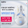 Chuột không dây chuyên game INPHIC IN9 kết nối 3 chế độ có đèn led RGB 16.8 triệu màu kèm theo độ nhạy lên đến 10000DPI