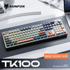 Bàn phím không dây XUNFOX TK100 thiết kế fullsize 104 phím giả cơ đèn led 7 màu kết nối BLUETOOTH và USB 2.4G