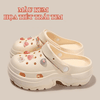 Dép sục nữ G00045 chất liệu nhựa EVA dẻo dai đàn hồi đế cao 5cm với nhiều charm dễ thương nữ tính