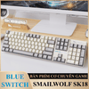 Bàn phím cơ có dây SMAILWOLF SK18 sử dụng Blue Switch với thiết kế phím fullsize 104 phím phối màu hiện đại kèm theo đèn led 7 màu cực đẹp
