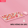 Combo bàn phím và chuột không dây 666 thiết kế hiện đại đa dạng màu sắc kết nối bằng chip USB 2.4GHz