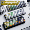 Bàn phím không dây XUNFOX TK100 thiết kế fullsize 104 phím giả cơ đèn led 7 màu kết nối BLUETOOTH và USB 2.4G
