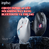 Chuột không dây INPHIC A9 kết nối Bluetooth và USB 2.4G thiết kế mới lạ có đèn led RGB tự thay đổi màu cực đẹp