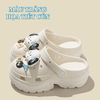 Dép sục nữ G00045 chất liệu nhựa EVA dẻo dai đàn hồi đế cao 5cm với nhiều charm dễ thương nữ tính