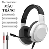 Tai nghe gaming SMAILWOLF AK5 ĐƠN SẮC kết nối bằng dây cổng 3.5mm âm thanh sống động kèm theo micro xoay 360°
