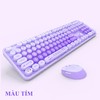 Bộ bàn phím và chuột không dây MOFII SWEET kết nối bằng chip USB 2.4 với họa tiết gấu dễ thương đa dạng màu sắc