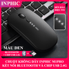 Chuột không dây INPHIC M1PRO với nút nhấn silent không ồn kết nối bằng BLUETOOTH và CHIP USB 2.4G thiết kế siêu mỏng