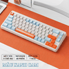 Bàn phím không dây FREEWOLF M68 kết nối 3 chế độ với thiết kế mini size 68 phím vô cùng nhỏ gọn kèm theo đèn led nền 7 màu cực đẹp