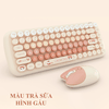 Bàn phím và chuột không dây CANDY GẤU kết nối KHÔNG DÂY họa tiết gấu dễ thương đa dạng màu sắc