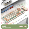 Bộ bàn phím và chuột có dây chơi game XUNFOX K600 thiết kế phím mini size 87 phím có đèn led 7 màu chớp nháy cực đẹp