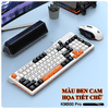Bộ bàn phím và chuột có dây K-SNAKE KM800 PRO ROBOT thiết kế mini size 98 phím có đèn led 7 màu kèm theo họa tiết ROBOT vô cùng độc đáo