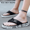 Dép xỏ ngón nam dép kẹp thời trang với họa tiết chữ in dưới đế độc đáo kèm theo phụ kiện khóa gài G00032