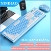 Bộ bàn phím chuột không dây Yindiao KM01 kết nối bằng chip USB 2.4G chuyên game có đèn led cực đẹp