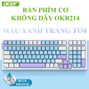 Bàn phím cơ Acer OKR214 kết nối 3 chế độ Bluetooth - 2.4G - Dây Type-C thiết kế 100 phím phối màu đẹp mắt kèm theo 20 chế độ led dành cho game thủ