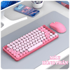 Bộ bàn phím và chuột không dây FREEWOLF BT185 thiết kế mini size 85 nhiều màu sắc kết nối bằng Bluetooth và USB 2.4G