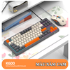 Bộ bàn phím và chuột có dây chơi game XUNFOX K600 thiết kế phím mini size 87 phím có đèn led 7 màu chớp nháy cực đẹp
