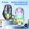 Chuột không dây K-Snake BM530 kết nối 3 chế độ thiết kế trong suốt độc lạ với đèn led RGB cực đẹp
