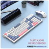 Bộ bàn phím và chuột có dây K-SNAKE KM800 PRO thiết kế mini size 98 phím có đèn led 7 màu kèm theo các nút phối màu hiện đại thời trang