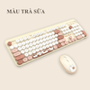 Bộ bàn phím và chuột không dây MOFII HELLO BEAR kết nối chip USB 2.4G thiết kế họa tiết gấu dễ thương và màu sắc nữ tính