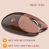 Chuột không dây M3 thiết kế tai mèo kết nối bằng chip USB 2.4 và BLUETOOTH với điện thoại, ipad, máy tính,...