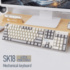 Bàn phím cơ có dây SMAILWOLF SK18 sử dụng Blue Switch với thiết kế phím fullsize 104 phím phối màu hiện đại kèm theo đèn led 7 màu cực đẹp