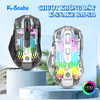 Chuột không dây K-Snake BM530 kết nối 3 chế độ thiết kế trong suốt độc lạ với đèn led RGB cực đẹp
