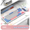 Bộ bàn phím và chuột có dây chơi game XUNFOX K600 thiết kế phím mini size 87 phím có đèn led 7 màu chớp nháy cực đẹp