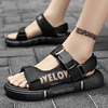 Giày sandal nam giày 2 quai ngang có băng dính tiện lợi với thiết kế thời trang và đế nhựa PVC dẻo chống trơn trượt khi mang G00031