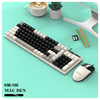 Bộ bàn phím và chuột K-SNAKE KM100 kết nối bằng dây cổng USB thiết kế bố cục 101 nút giả cơ phối màu hiện đại