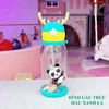 Bình uống nước có ống hút mềm dẻo cho bé dung tích lớn 600ml với thiết kế dễ thương phù hợp cho mọi bé trai bé gái